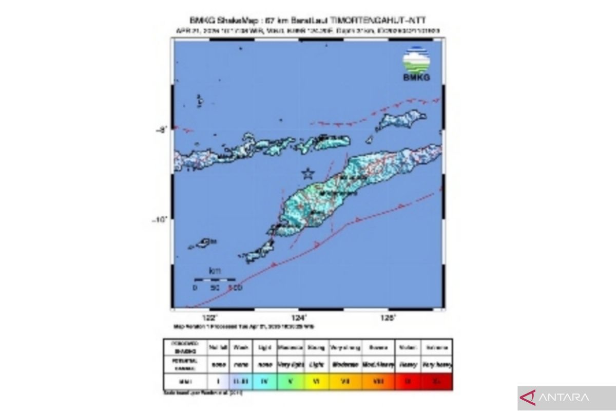 BMKG: Earthquake in NTT this afternoon triggered by Indo-Australian Plate activity