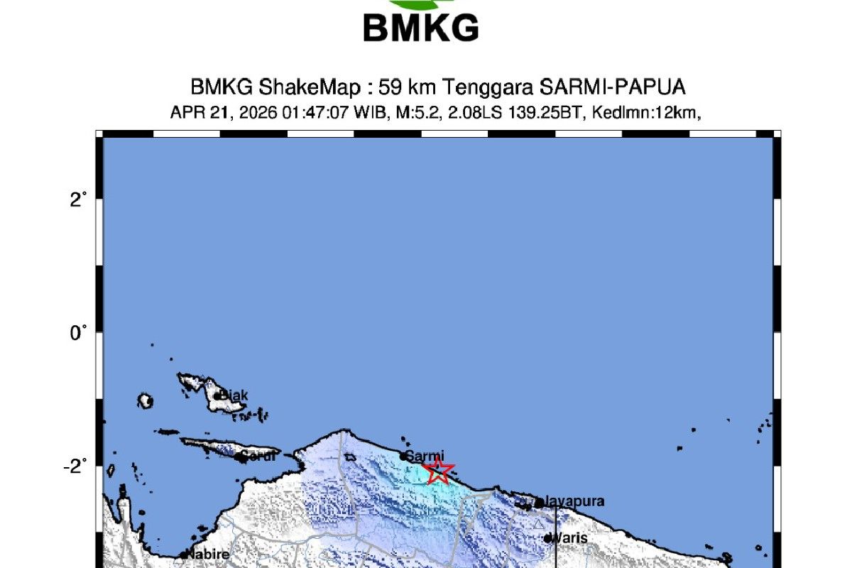 No Reports Yet on Impact of 5.4 Magnitude Earthquake in Sarmi