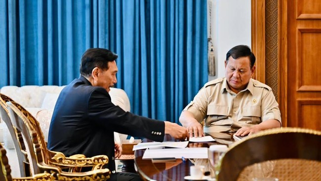 Prabowo Suddenly in One-on-One Meeting with Luhut, Here's What Was Discussed