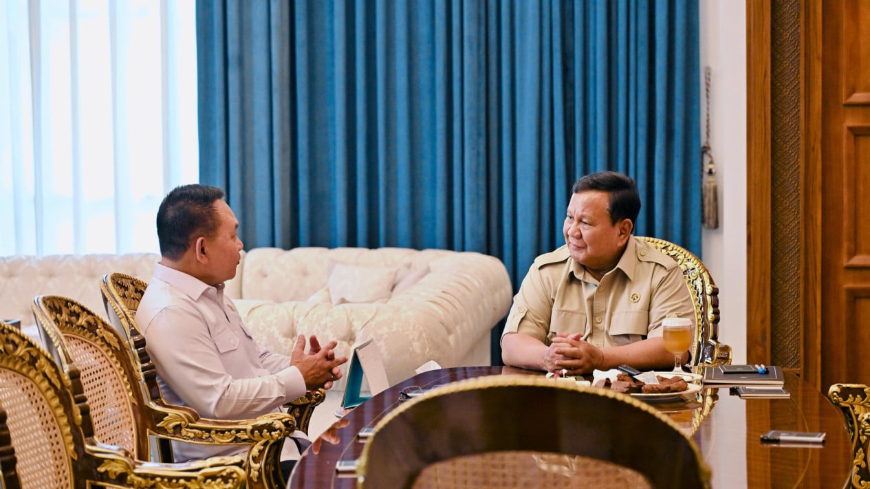 Dudung Meets Prabowo at the Palace, Discusses Defence to Global Geopolitics
