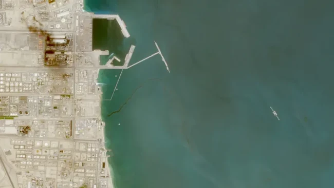 Oil Spill from US-Iran War Visible from Space