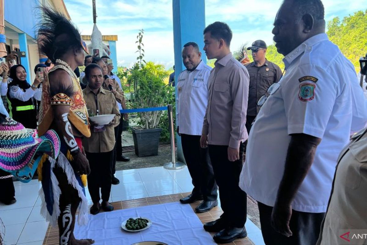 Gibran participates in Mansorandak custom during first visit to Raja Ampat
