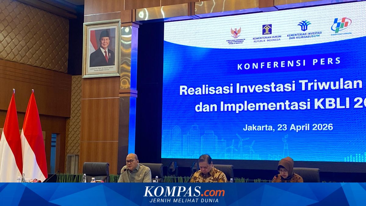 Q1 Investment Realisation Reaches Rp 498.8 Trillion, Nearly 25 Percent of This Year's Target