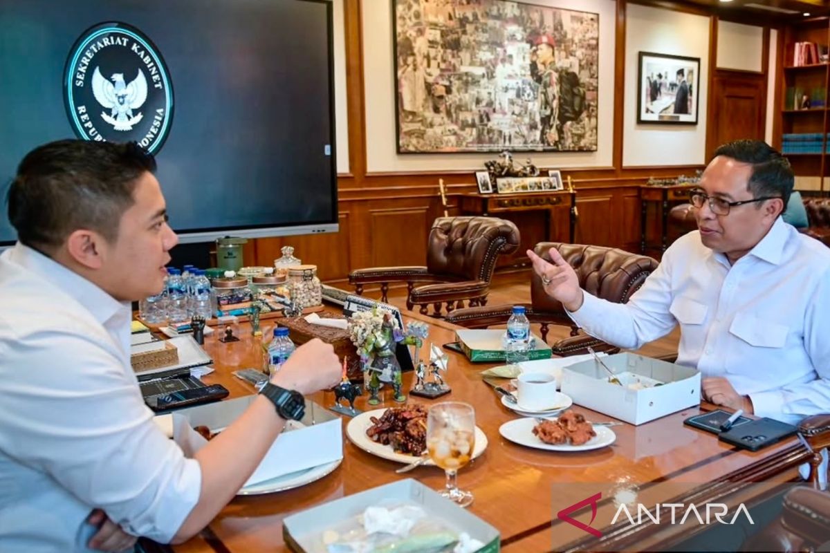 Cabinet Secretary Teddy discusses government with Hasan Nasbi