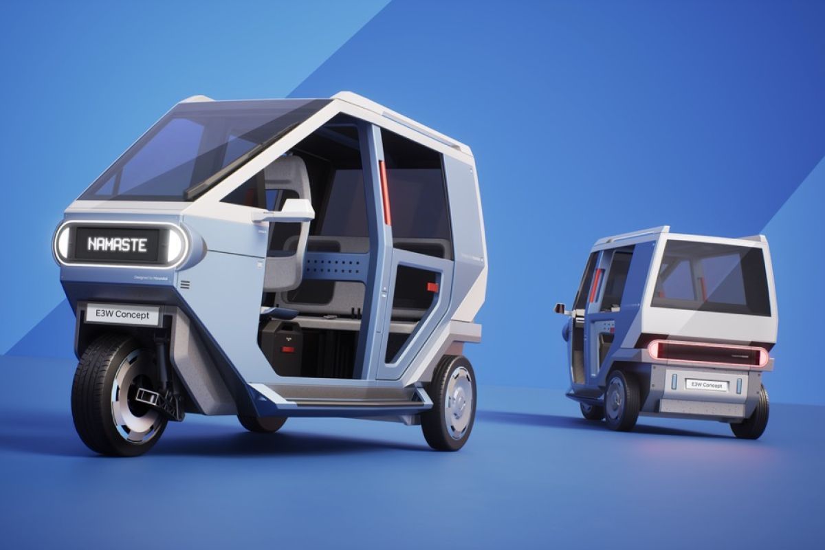 Hyundai and TVS Collaborate to Introduce Three-Wheeled Electric Vehicle
