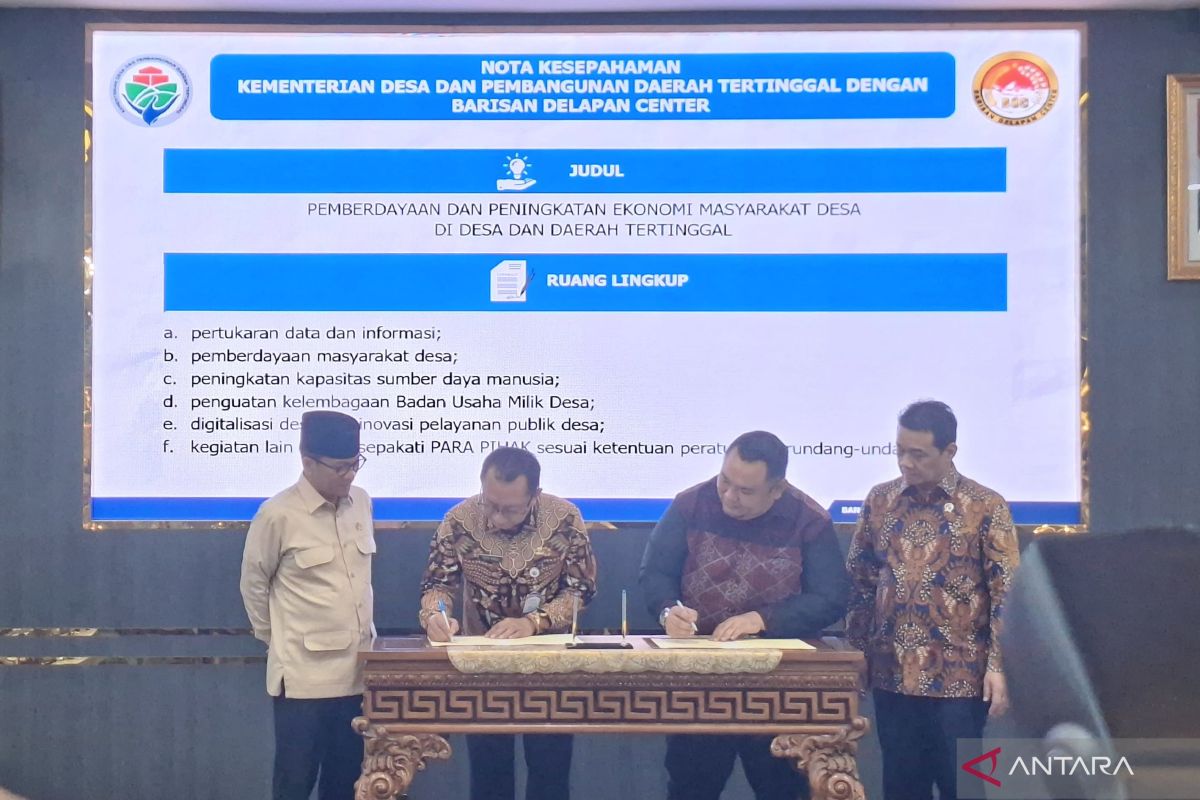 Ministry of Villages and Disadvantaged Regions Collaborates with Barisan 8 Center to Develop 5,000 Export Villages