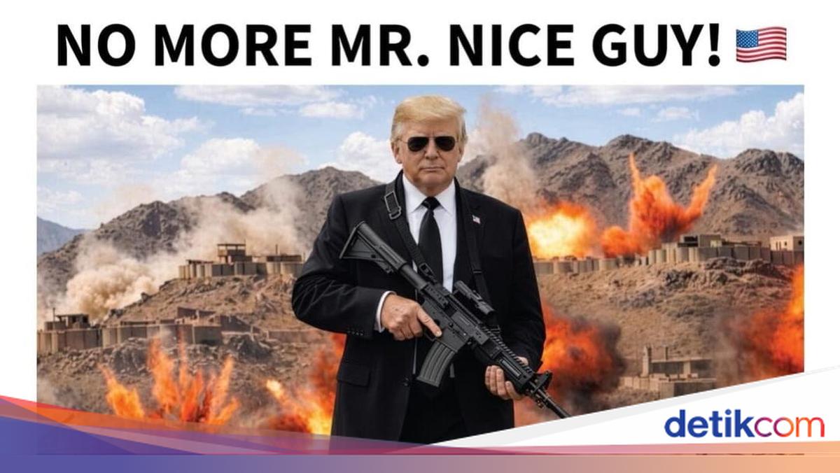 Trump Posts AI Photo of Himself Holding Rifle Threatening Iran: No More Mr Nice Guy