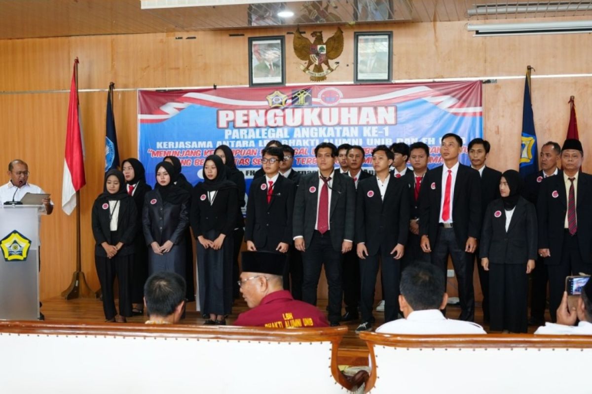 Bengkulu Ministry of Law Office inaugurates 51 paralegals and emphasises their social role