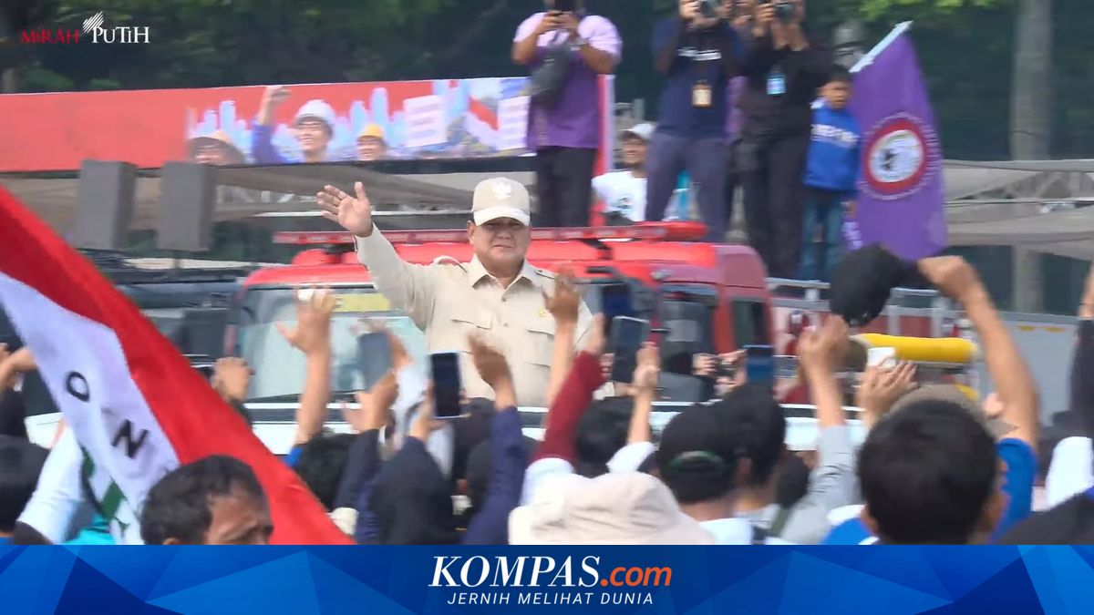 Prabowo Attends Labour Day at Monas, Welcomed by Tipe X Song