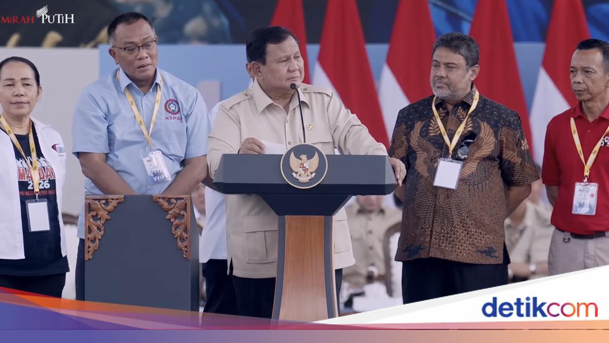 Prabowo on May Day: I Became President Because of the Workers, Farmers, and Fishermen