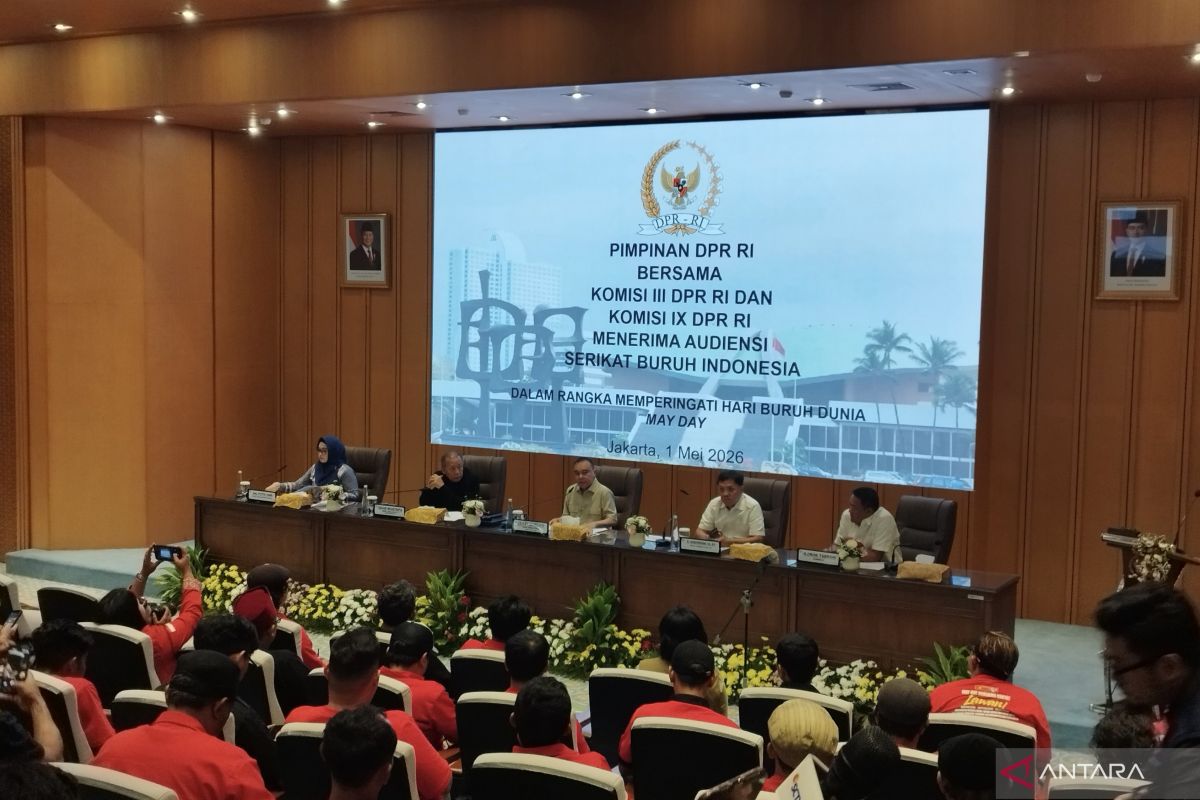 Dasco and DPR officials receive Gebrak alliance on Labour Day 2026