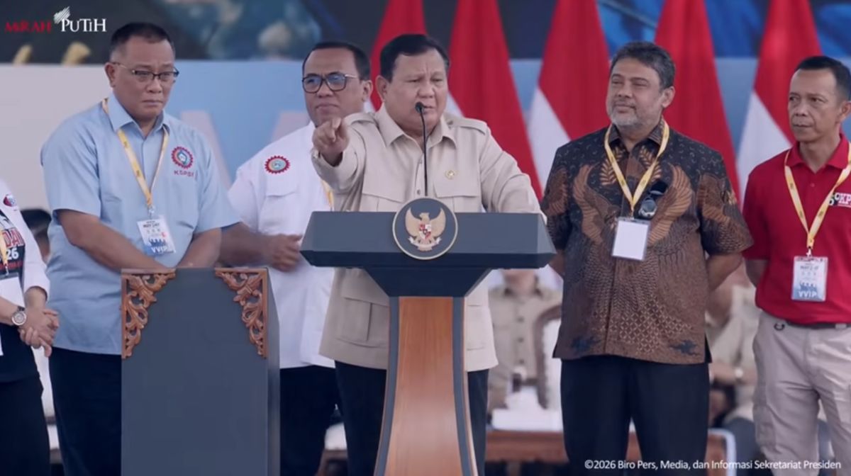 Prabowo Jokes About Workers' Excitement Over Teddy's Name: I'm the President, Not Him