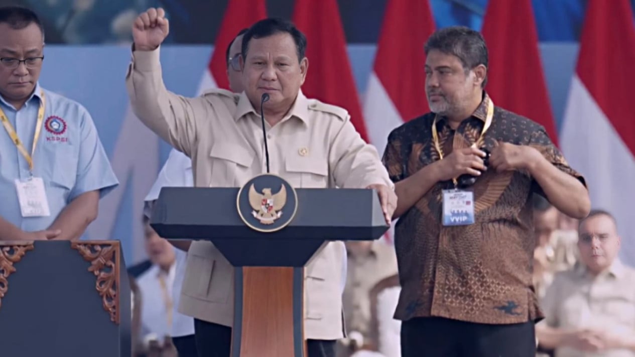 Facing Workers, Prabowo: I Have Risked My Life Many Times for This Nation!