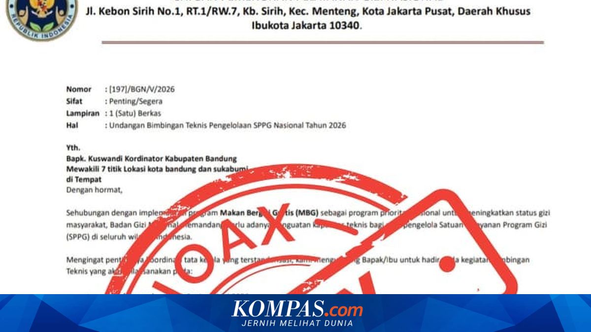 BGN Confirms Circulating SPPG 2026 Training Invitation is a Hoax