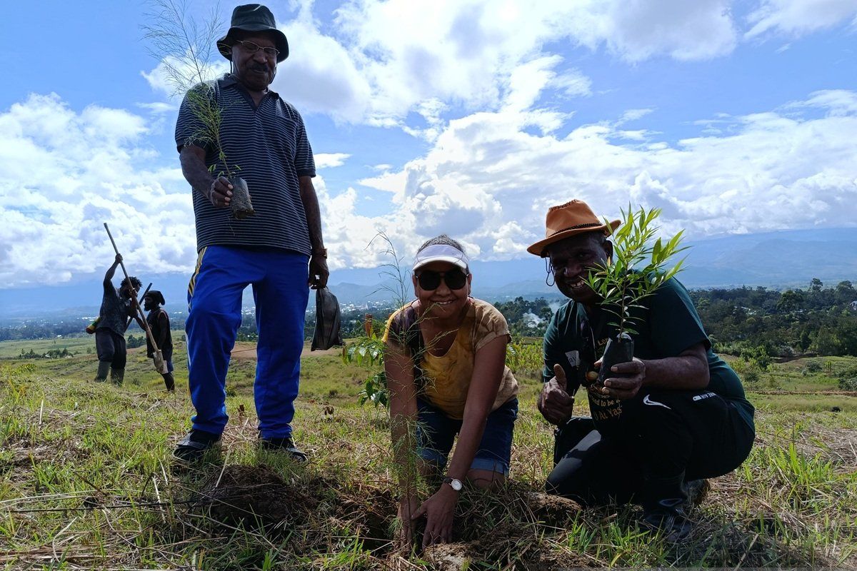 Papua Pegunungan Provincial Government Plants 3,000 Trees on National Education Day