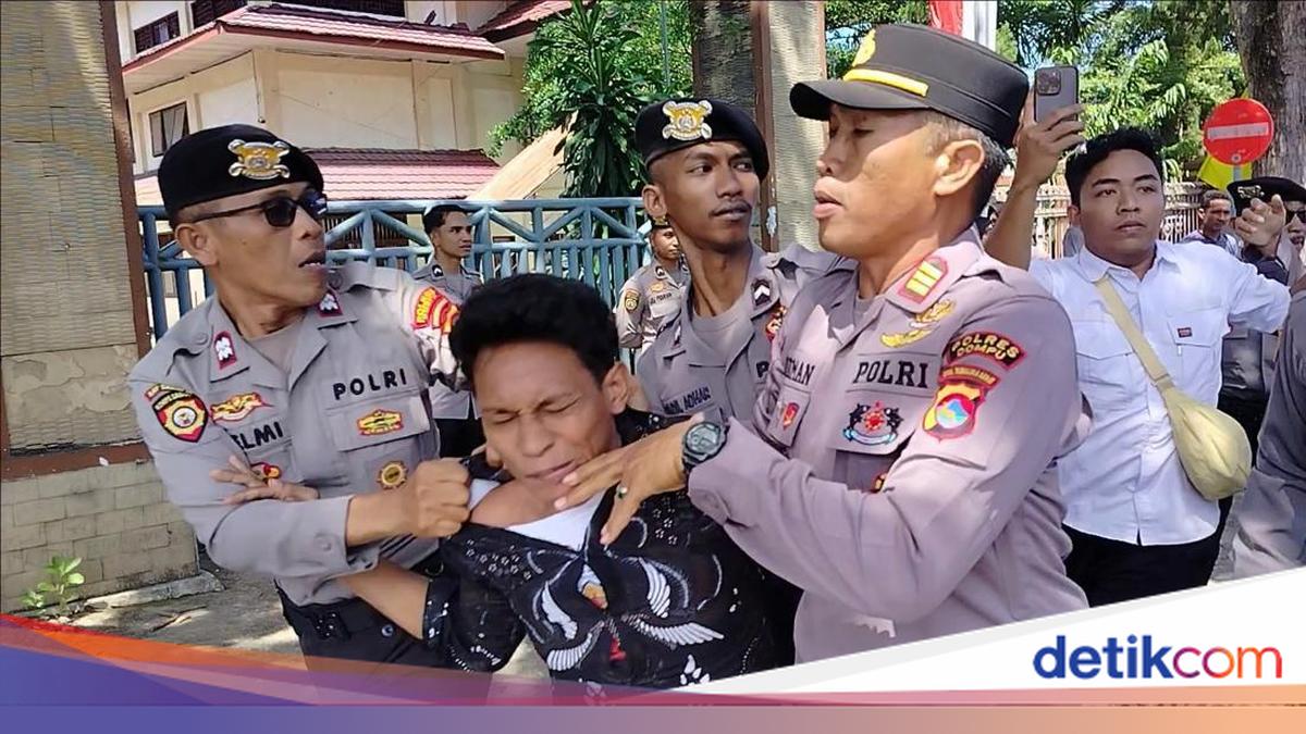 Protest in Dompu Turns Chaotic as Police Drag Student Demonstrator