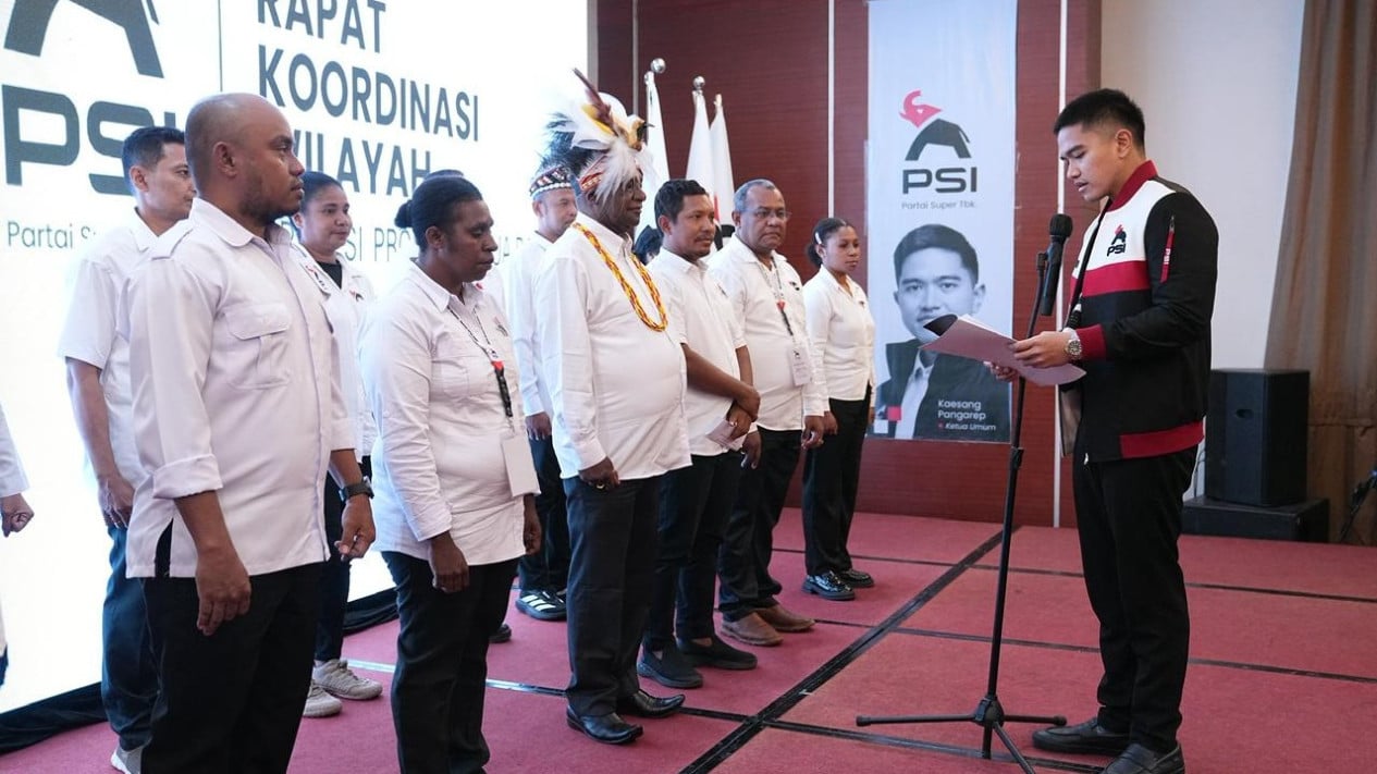 Kaesang Asks PSI Cadres in West Papua to Monitor Infrastructure Development
