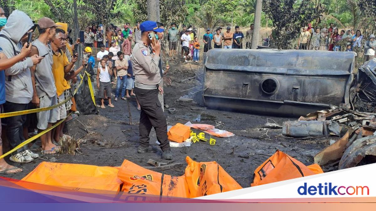 South Sumatra Police Process ALS Bus Accident Scene, Discover Gas Cylinders and Two Motorcycles