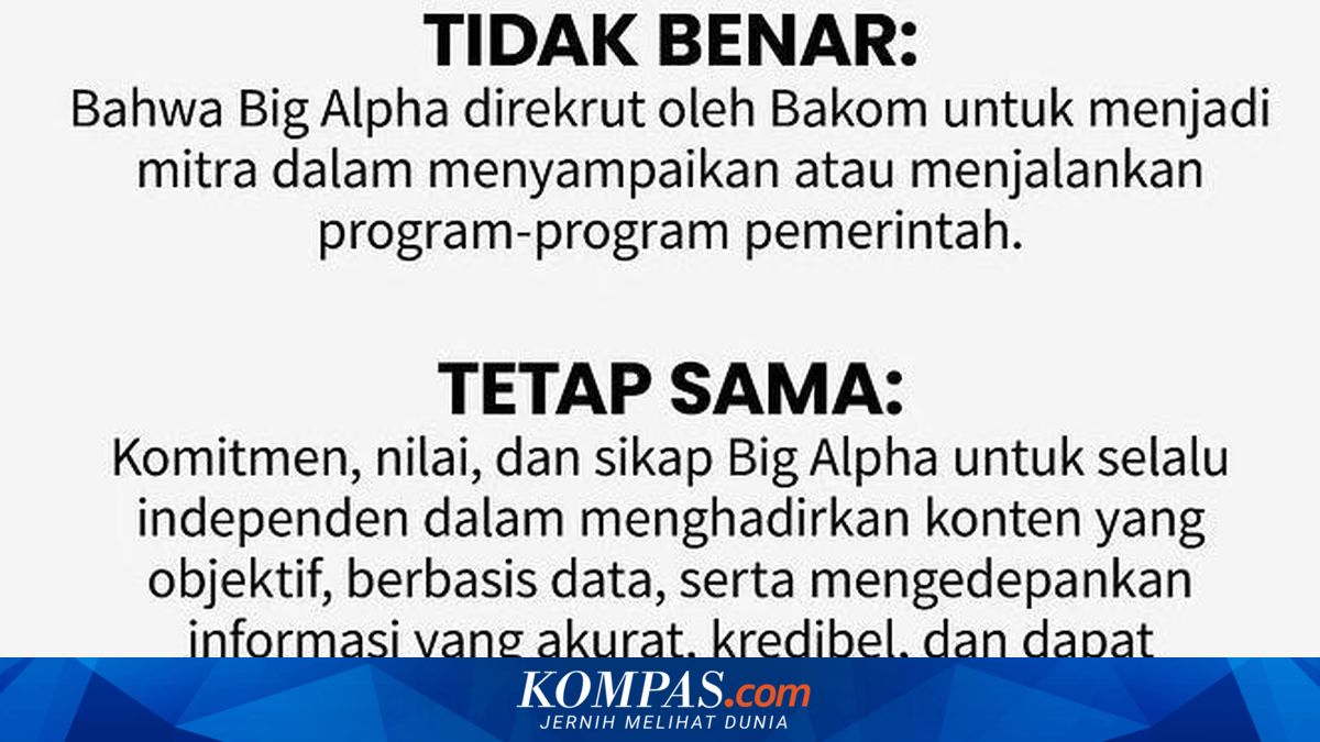 Big Alpha and Pandemic Talks Deny Recruitment by Indonesian Government Communications Agency, Confirm Membership in INMF