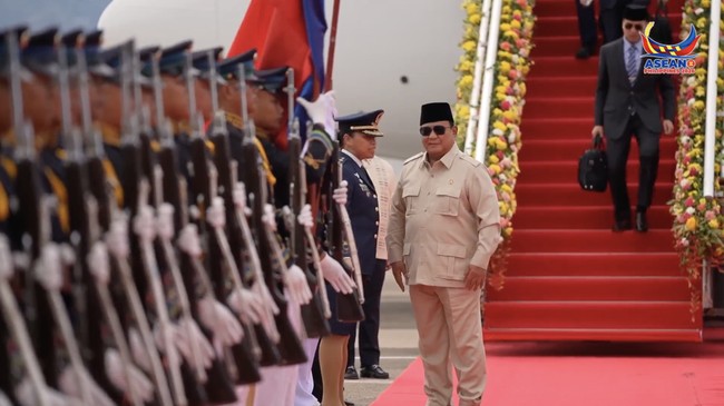 Prabowo Arrives in Cebu, Philippines, Ready to Attend the 48th ASEAN Summit