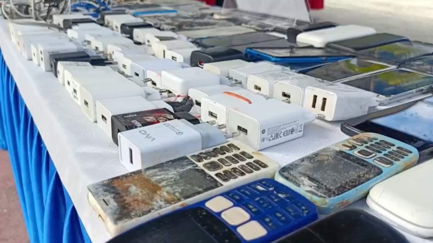 Central Sulawesi Directorate General of Corrections Regional Office Destroys Hundreds of Smuggled Mobile Phones in Prison