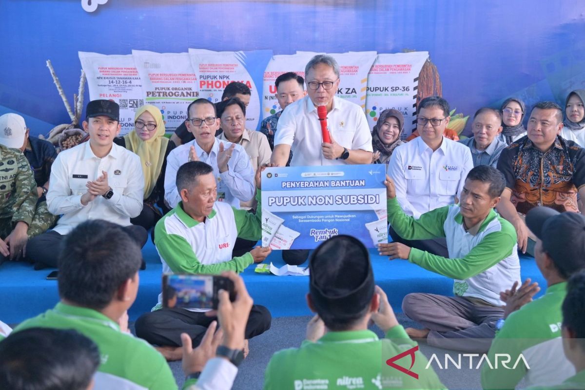 Zulhas ensures fertiliser distribution and rice paddy prices remain stable in Lampung