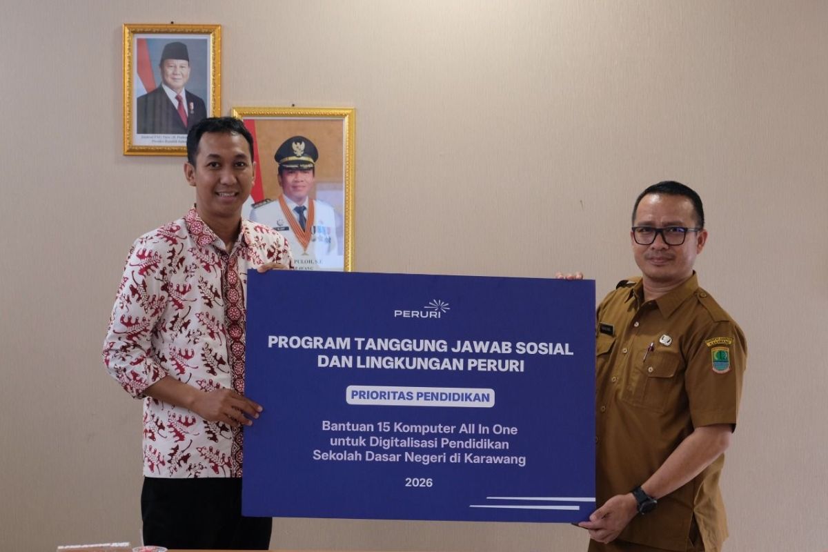 PERURI provides educational assistance to 15 schools in Karawang