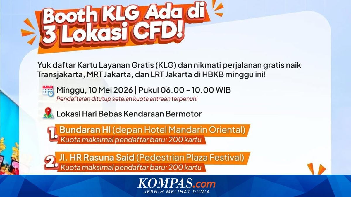 Free Transjakarta Card Registration Available at CFD Rasuna Said Today, Limited Quota