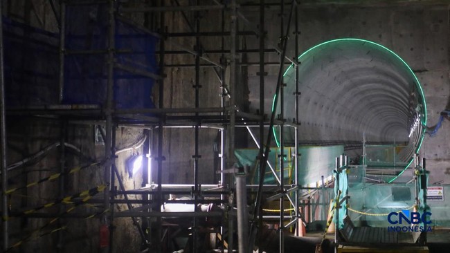 This is the Appearance of Jakarta's Underground Railway Line at a Depth of 28 Metres