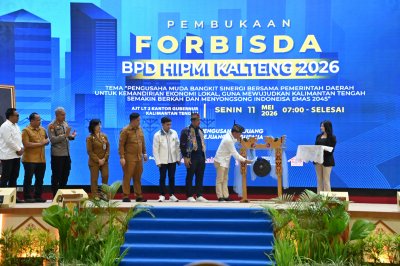 Governor Agustiar Sabran Officially Opens the Regional Business Forum of HIPMI Central Kalimantan for 2026