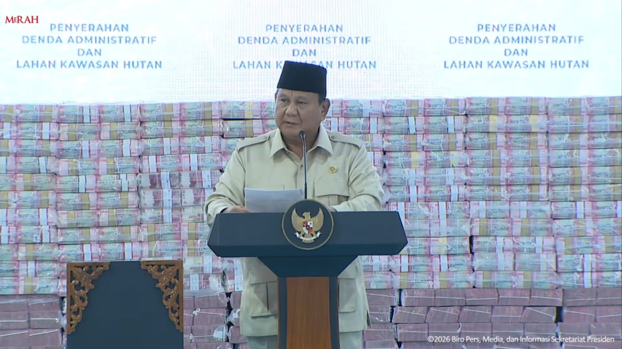 Attending Handover of Rp10.2 Trillion from Forest Enforcement Task Force, Prabowo: Don't See It as a Show!
