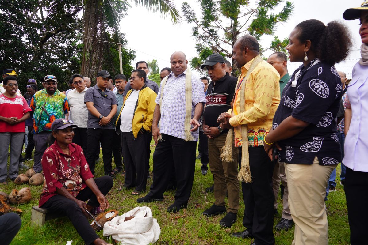 Papua Governor Inspects Copra Warehouse of Yora Mekhande Jaya Cooperative, Sarmi