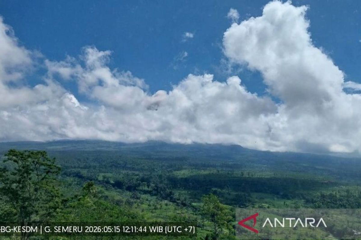 Mount Semeru erupts, spewing hot clouds