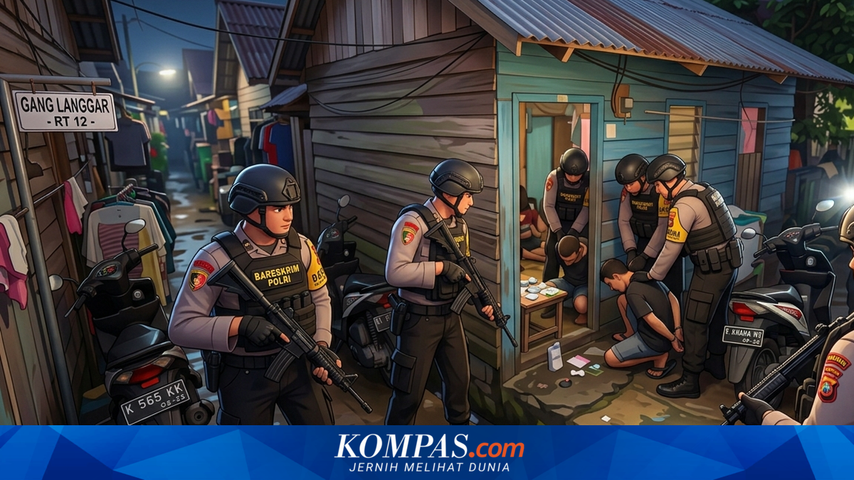 Police Raid Drug Syndicate in Samarinda's 'Drug Village', 11 Arrested
