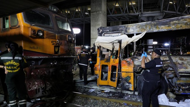 Grim scenes emerge from Bangkok train crash amid traffic chaos, eight dead