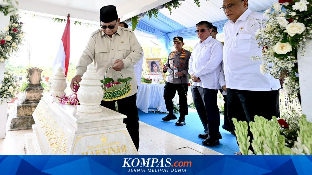 Prabowo Visits Marsinah's Grave Accompanied by the National Police Chief and Minister Jumhur Hidayat