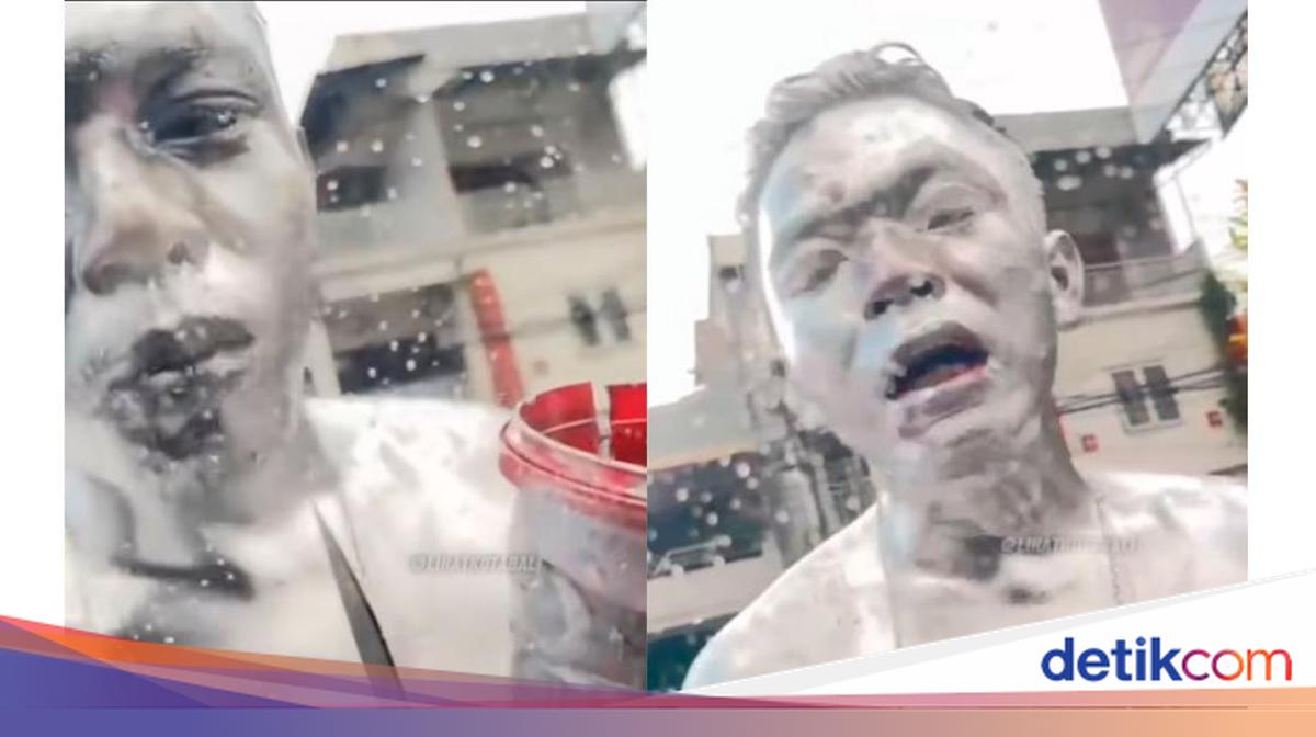 Viral Video Shows 'Silver Man' Threatening Motorist with Knife in Kuta