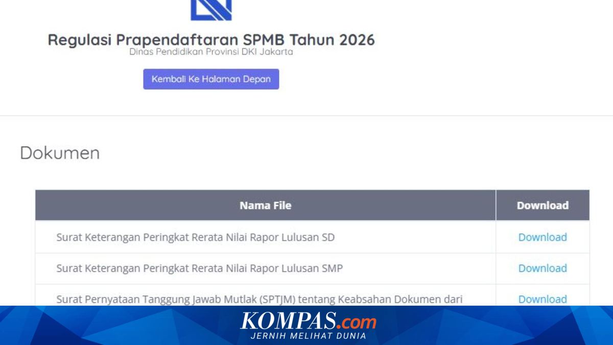 Download Link for Parent's Absolute Responsibility Statement for Jakarta 2026 Student Admission System