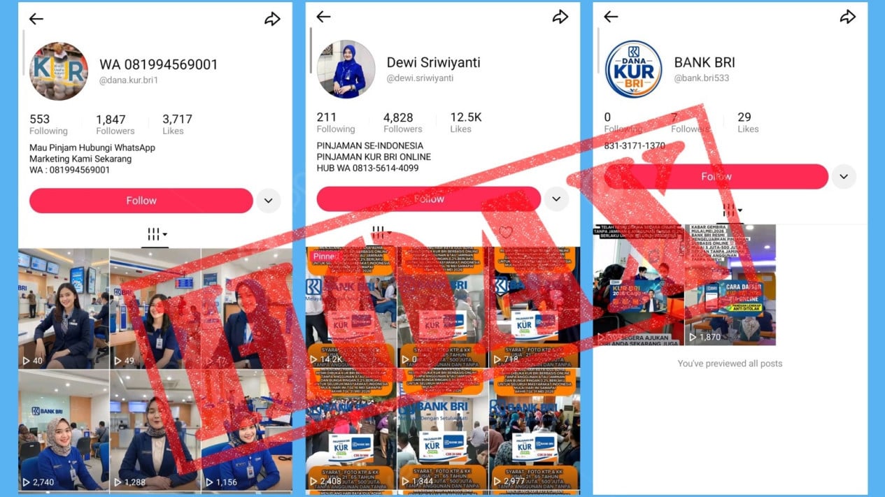 BRI Asserts KUR Applications Are Not Offered Online, Urges Public to Beware of Fraud
