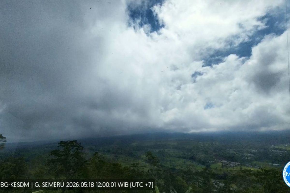 Mount Semeru Erupts Accompanied by Hot Clouds