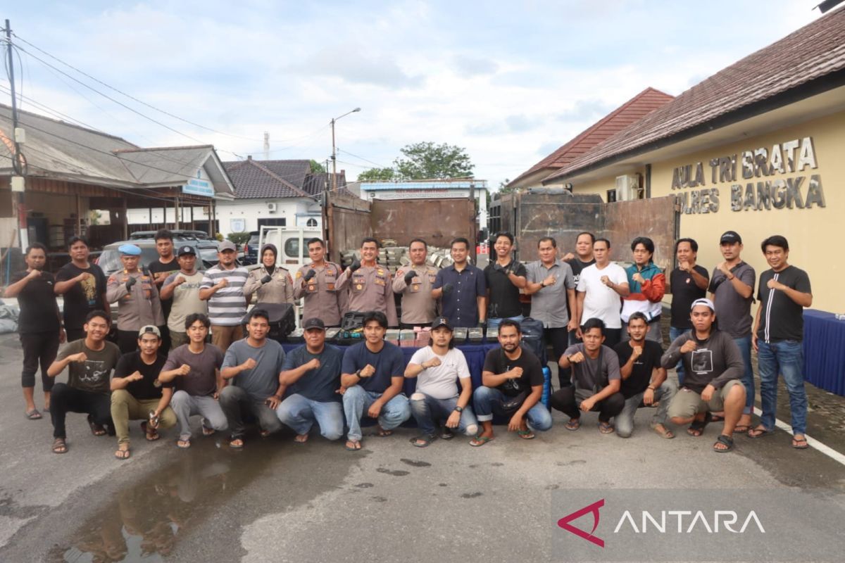 Bangka Police Joint Team Apprehend Thieves of 538 Tin Ingots