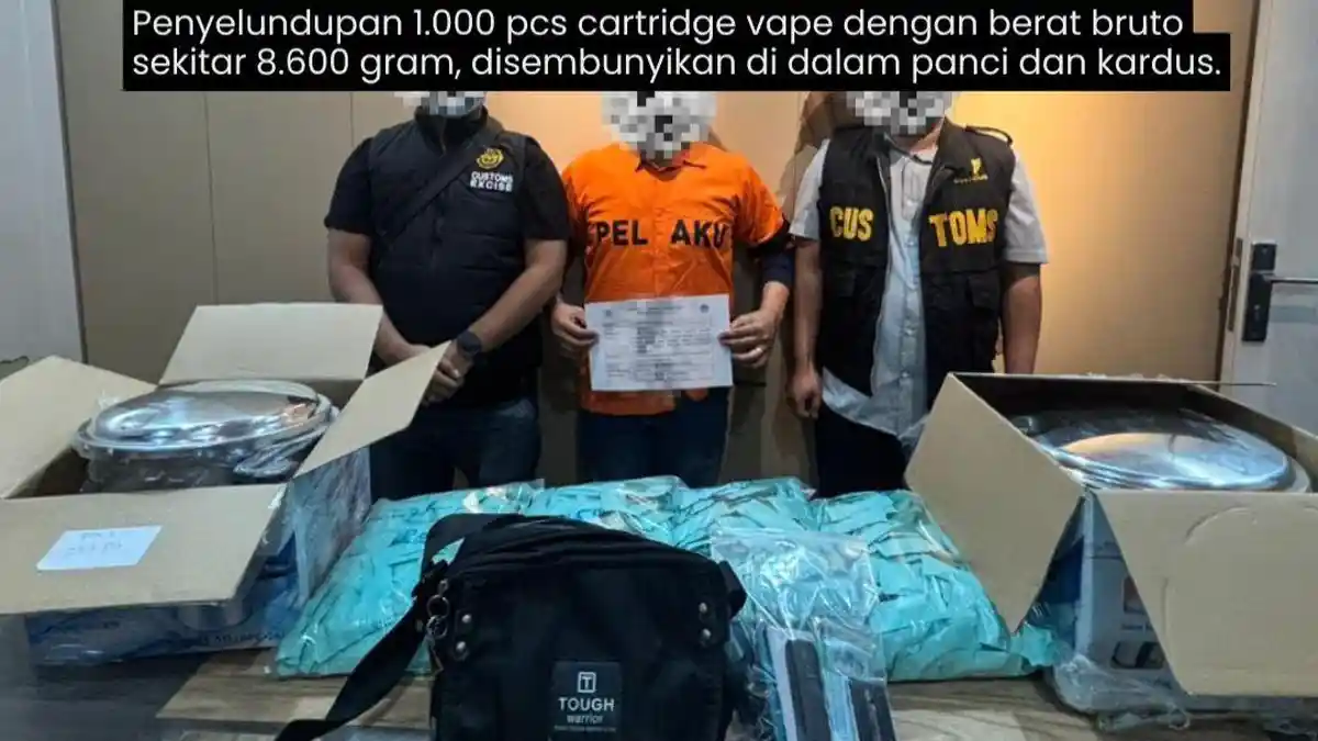 Hidden in a Pan, Batam Customs Foils Smuggling of Etomidate Vape Cartridges at Harbour Bay Port