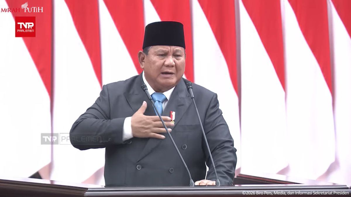 Two-hour speech ends; Prabowo thanks PDIP as it remains in opposition