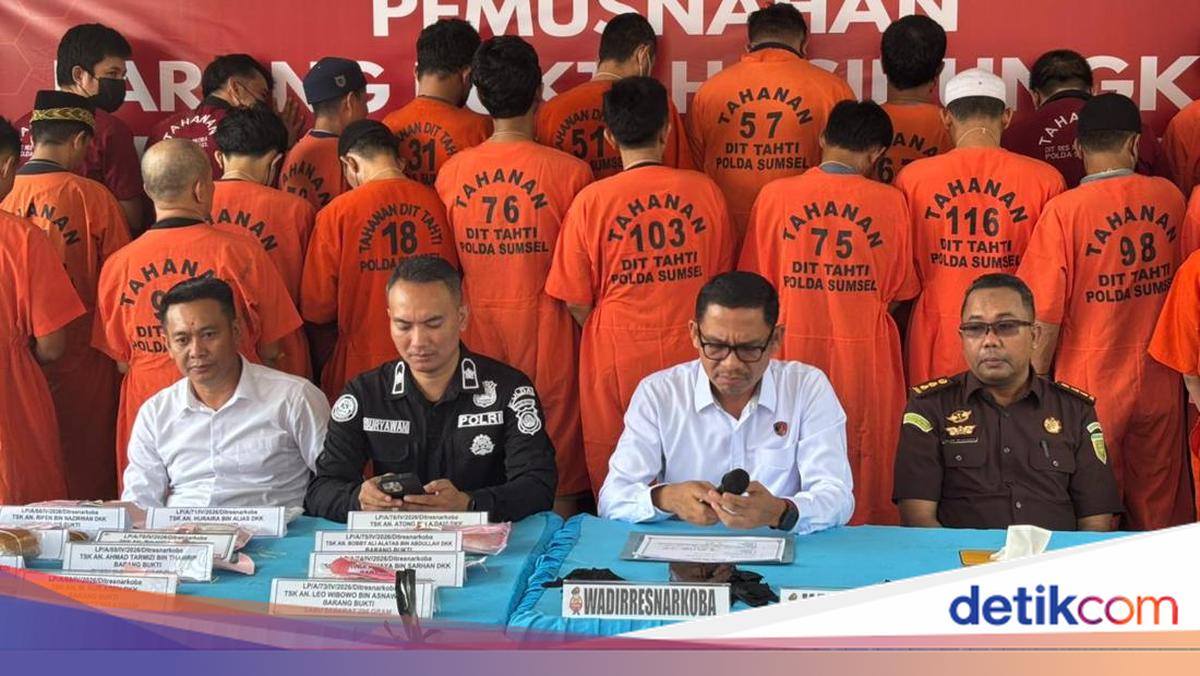 South Sumatra Police Destroy Rp 2.8 Billion Worth of Narcotics, Save 62,000 Lives