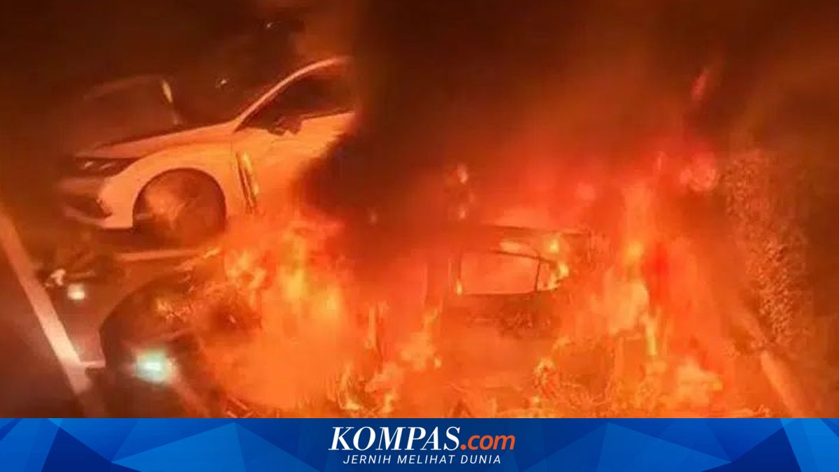 MG5 Sedan Catches Fire While Parked in Front of Hotel in China