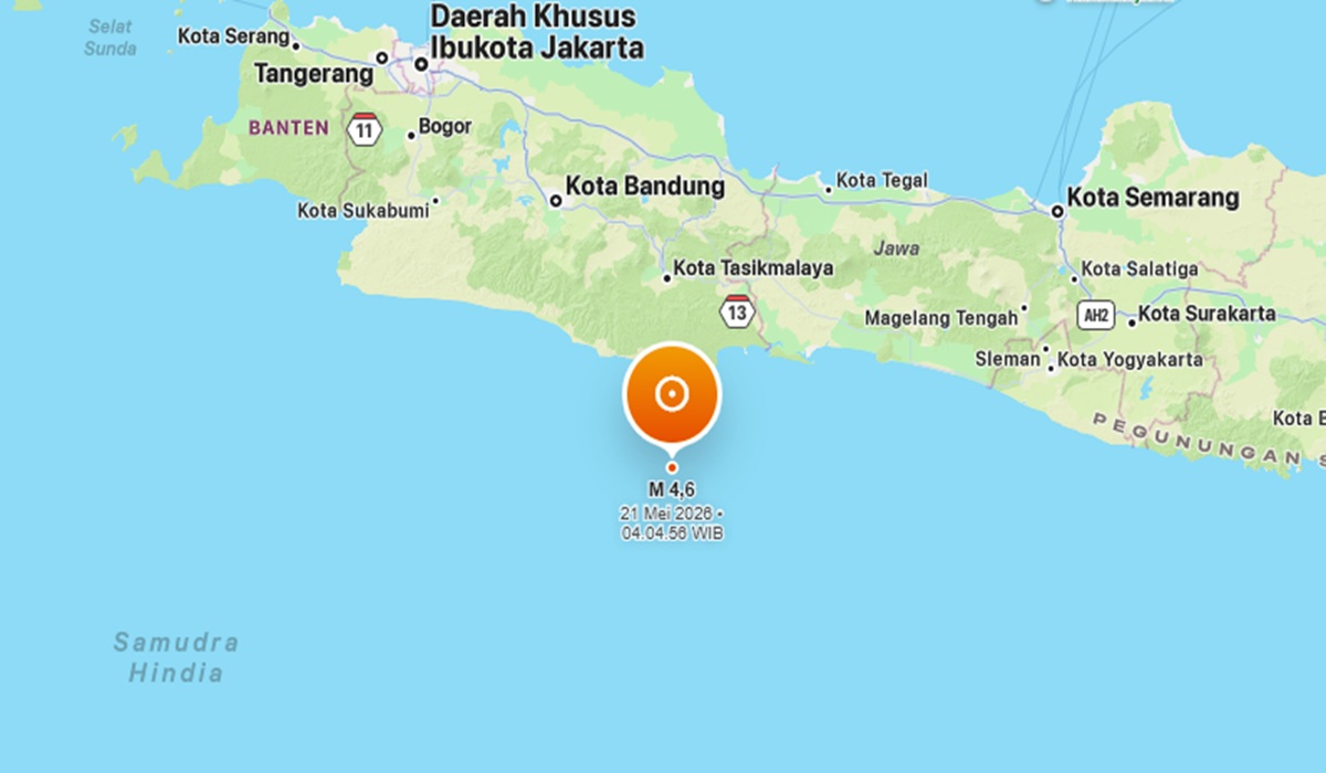 Magnitude 4.6 Earthquake Shakes Pangandaran; Tremors Felt in Tasikmalaya and Garut