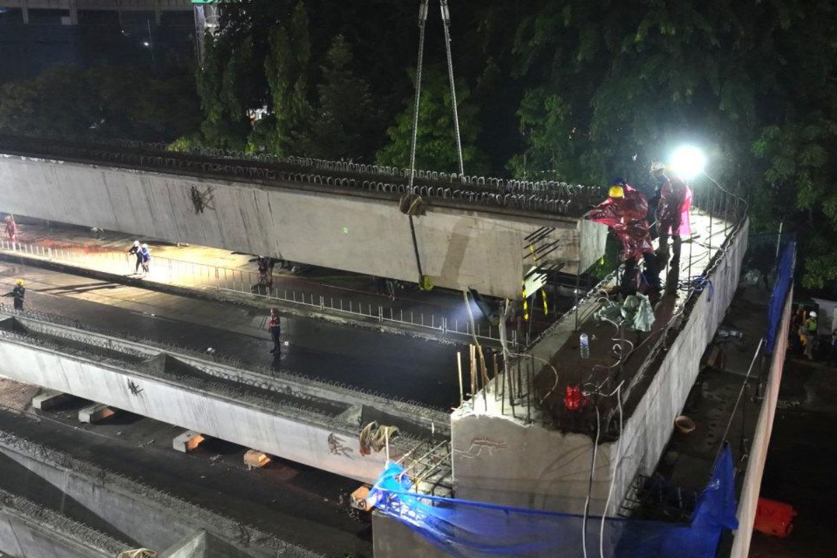 Latumenten Elevated Road enters precast concrete girder installation phase