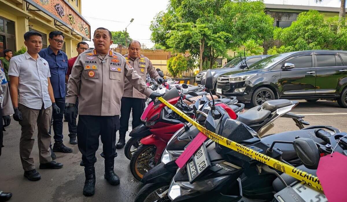 Cirebon Police Seize 23 Motorbikes Linked to Vehicle Theft