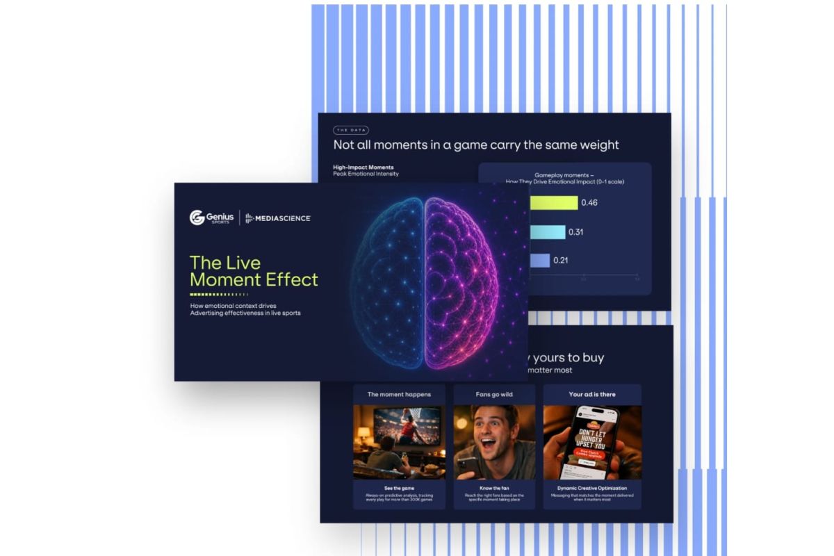 The Live Moment Effect: According to Genius Sports and MediaScience research, certain moments in live sports broadcasts can double spontaneous brand recall