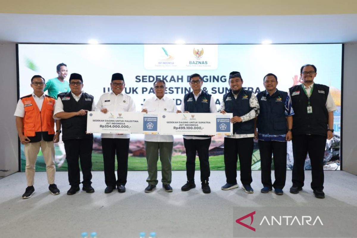 JSIT entrusts Baznas with Rp853m for Sumatra and Palestine